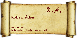 Kobzi Ádám névjegykártya