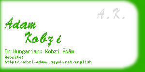 adam kobzi business card