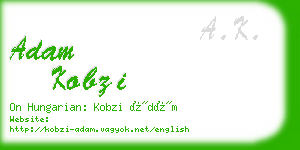 adam kobzi business card